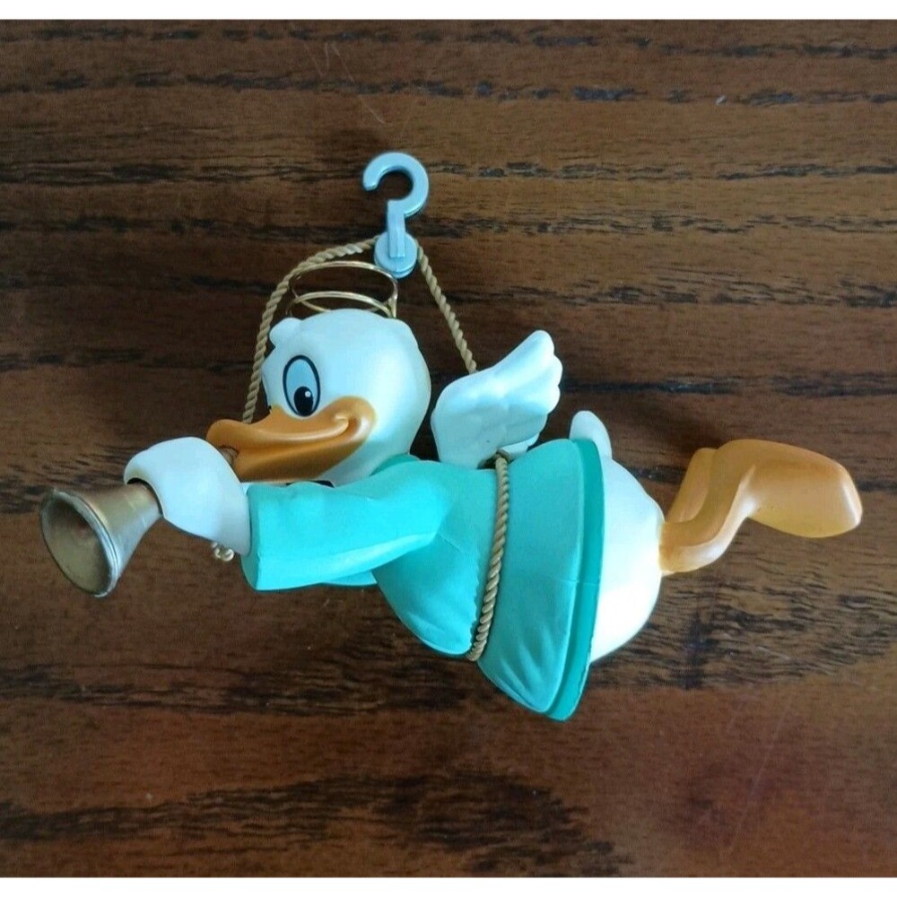 Disney's Groliers DONALD DUCK Angel Playing Horn Christmas Tree Hanging Ornament